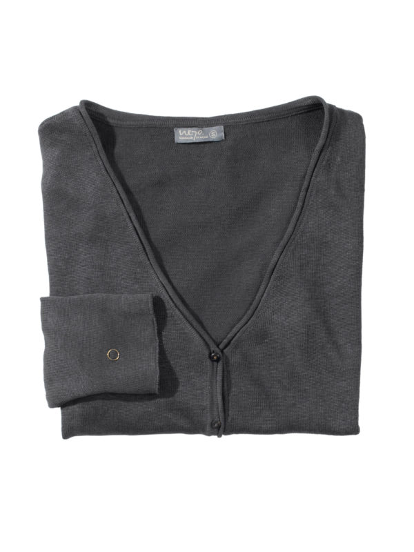 C H I M E K I. Cardigan Simple Roll Up. Linen.