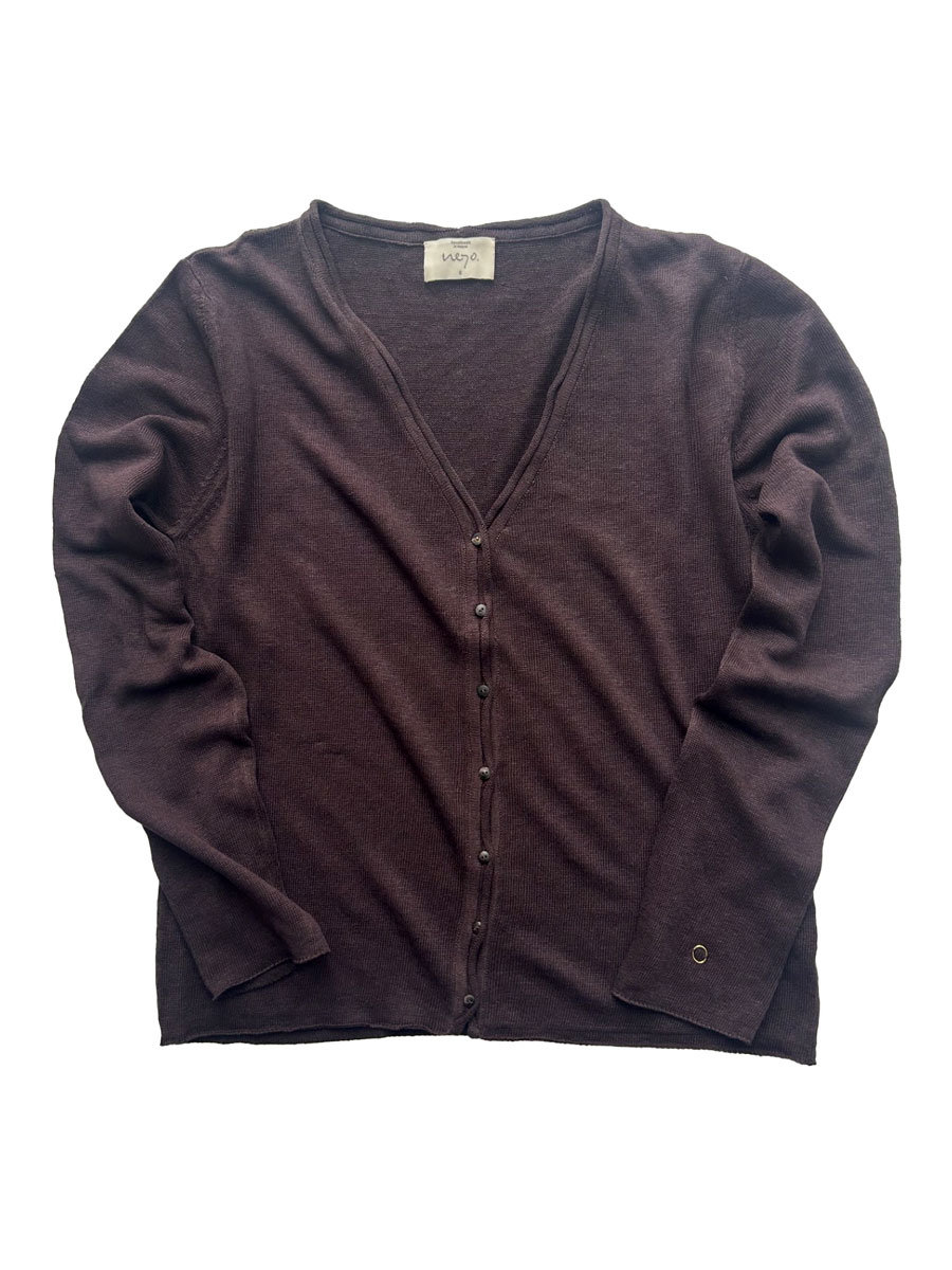C H I M E K I. Cardigan Simple Roll Up. Linen.