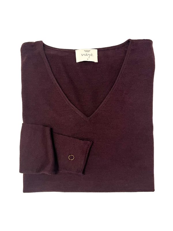 TAHA. Shirt. Longsleeve. V Neck. Merino.